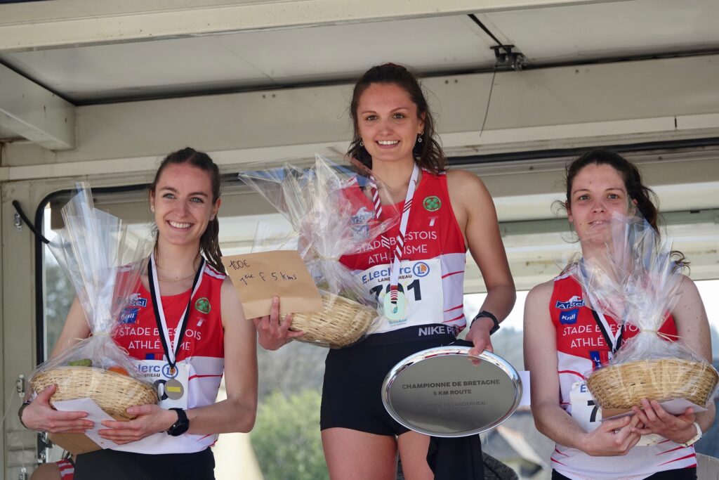 Podium féminin Bretagne 5km sur route 