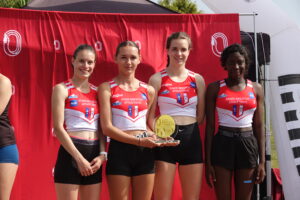 Relais 4x100 cadettes championne de Bretagne