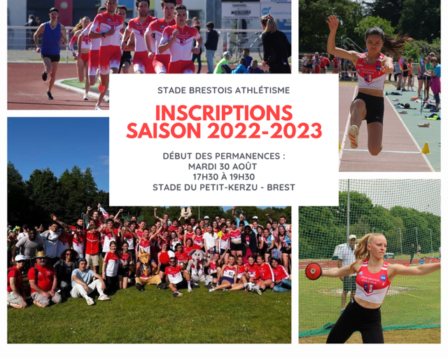 Visuel inscriptions saison 2022 - 2023