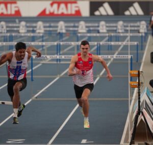 Valentin Colomer France Espoirs en salle 2023 à Miramas 110m H