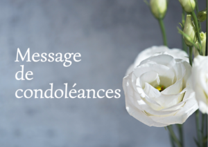 Visuel pour message de condoléances