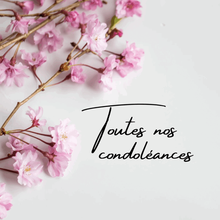 Visuel message de condoléances