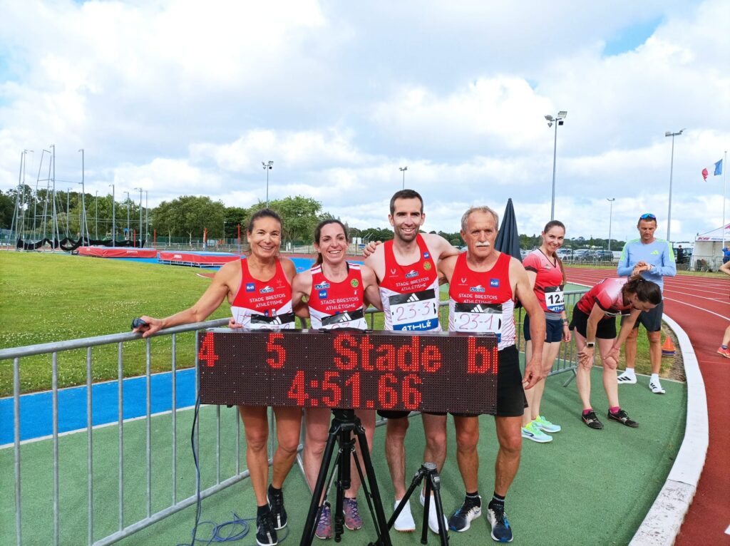 Le relais 4x400 mixte des France Masters 2025
