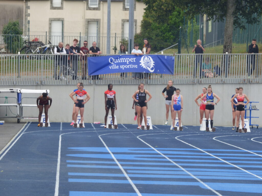 Départ du 100m au meeting de Quimper 2025
