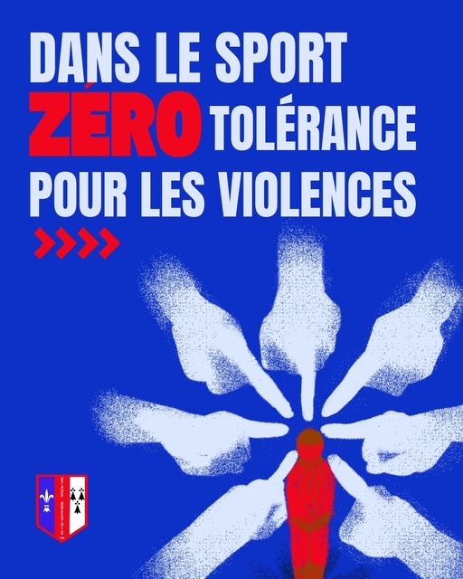 Visuel sur campagne de prévention zéro tolérance pour les violences dans le sport