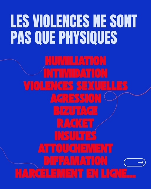 Visuel sur campagne de prévention zéro tolérance pour les violences dans