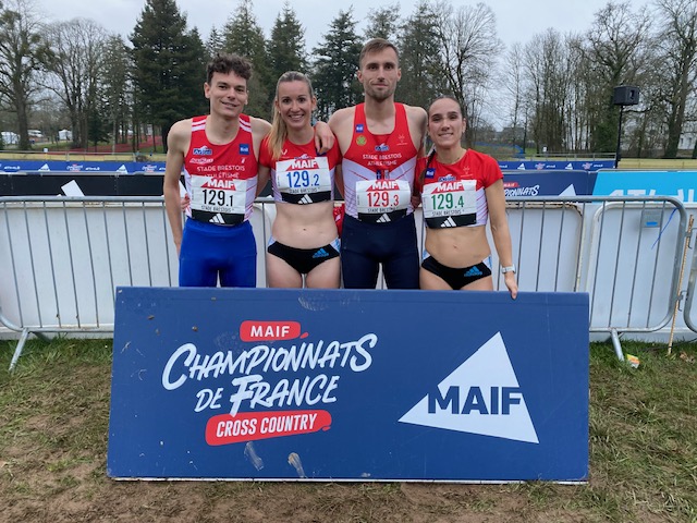 Le relais mixte TC au France de cross 2026 à Carhaix