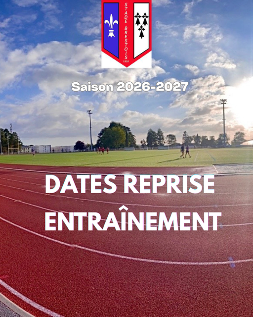 Visuel dates reprise entraînements saison 2026-2027
